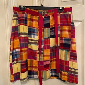 Vintage Mark Fore and Strike Madras Skirt Size 14
